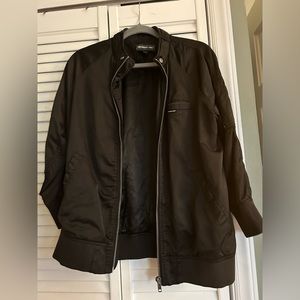 Members Only - Black Bomber Jacket - Size M